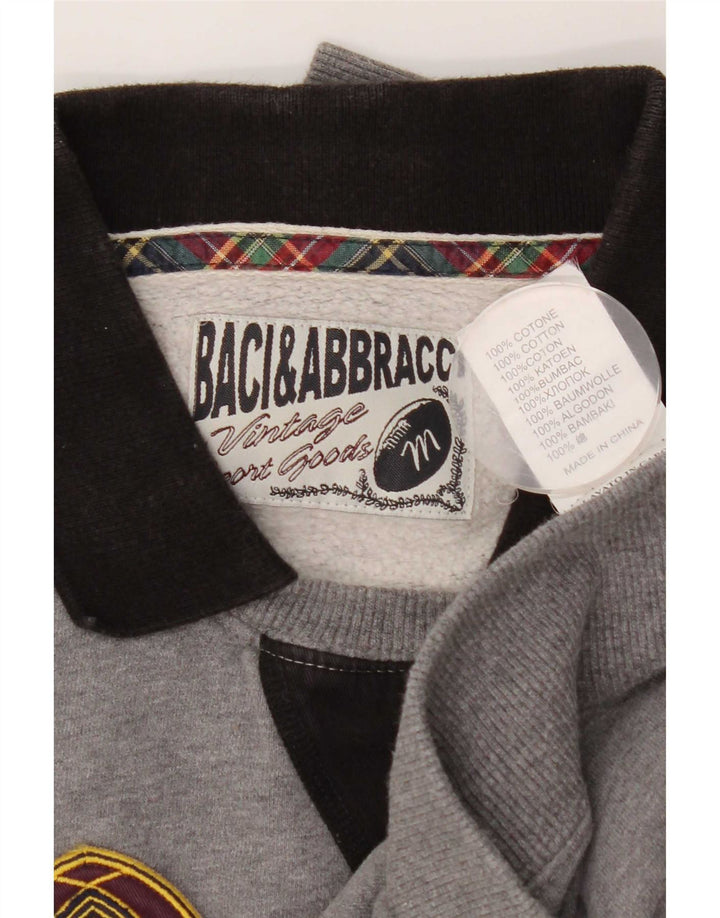 BACI & ABBRACCI Sweat-Shirt Graphique Homme Gris Moyen Colourblock