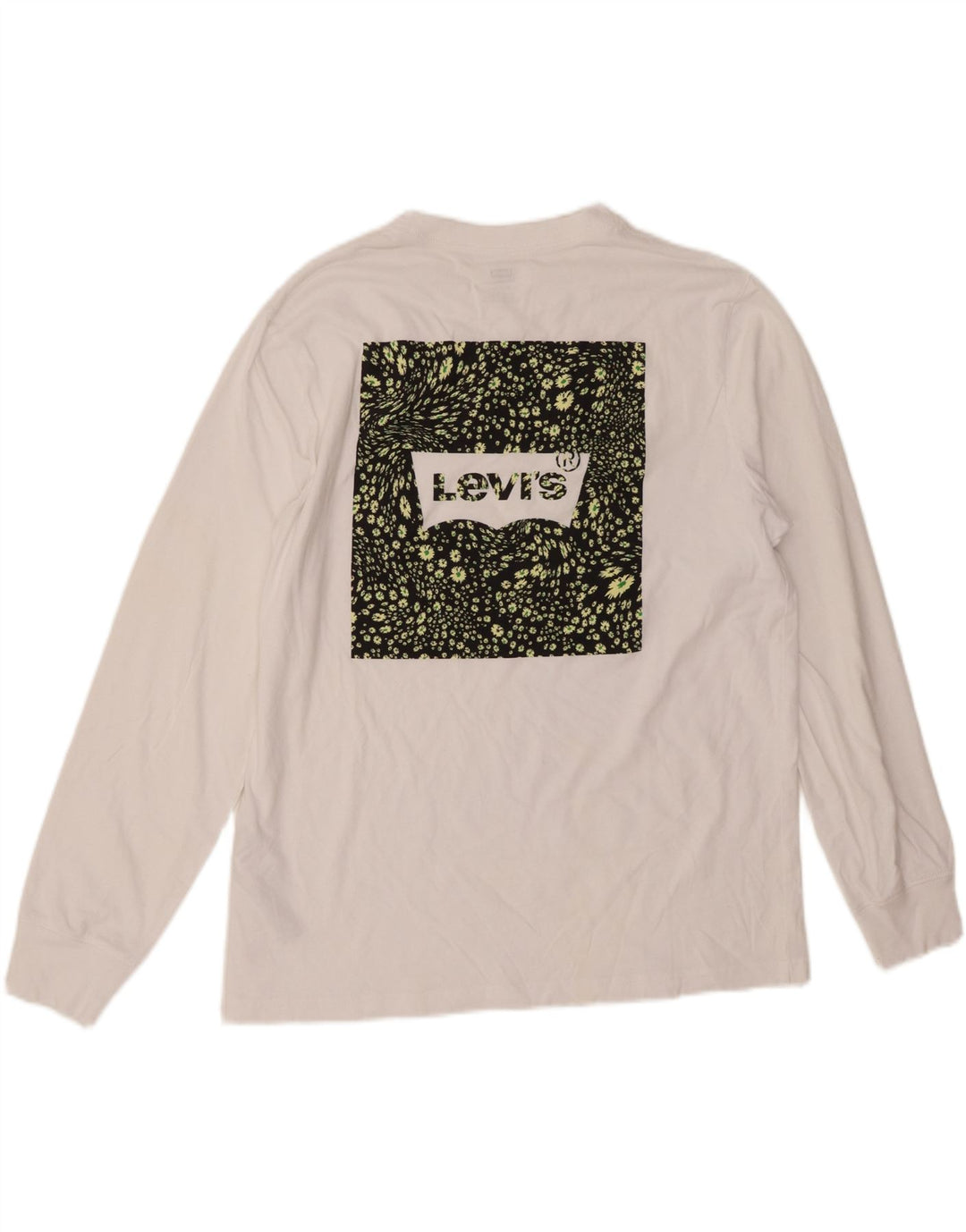 LEVI'S Haut graphique décontracté à manches longues pour homme en coton blanc moyen