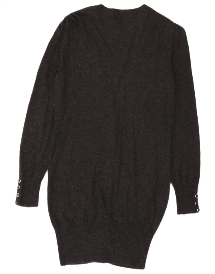 Marks & Spencer Pull cardigan long pour femme UK 8 Small Gris Viscose