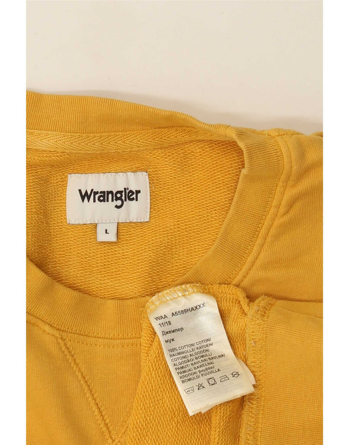 Wrangler Sweat-shirt pour homme en coton jaune Taille L