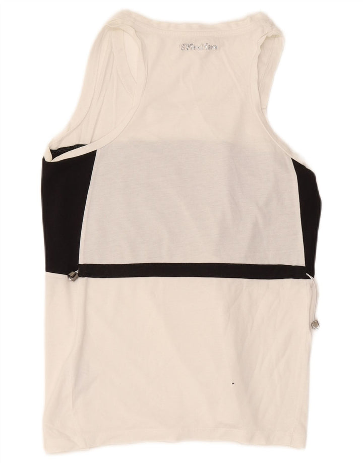 Max Mara Débardeur pour femme UK 12 Medium Blanc Colourblock