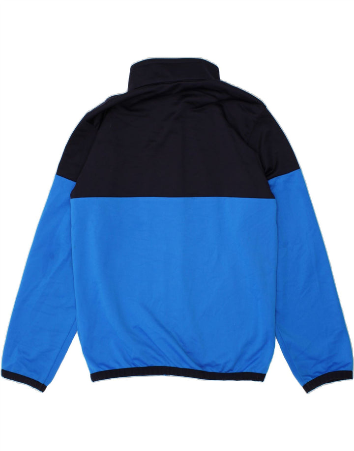PUMA Boys Tracksuit Top Jacket 7-8 Years Blue Colourblock Polyester Vintage Puma and Second-Hand Puma from Messina Hembry 