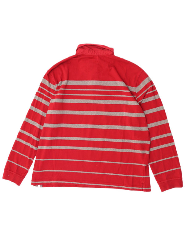 Hajo Polo à manches longues pour homme IT 56 2XL Rouge rayé en coton