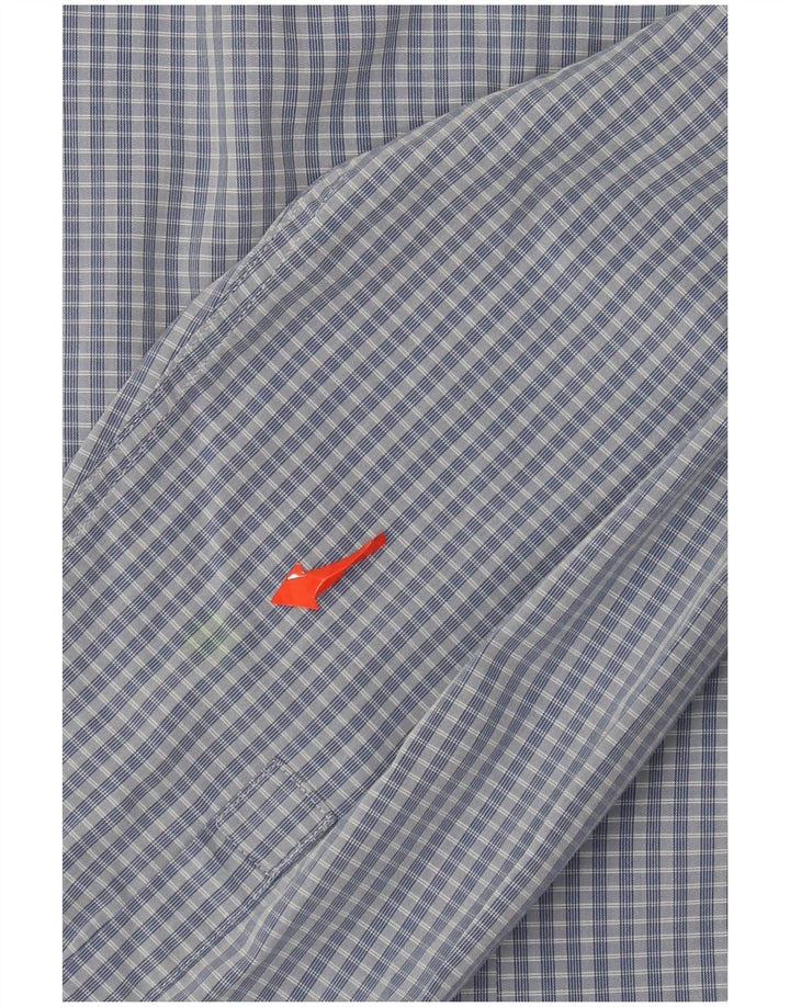 Calvin Klein Chemise slim fit pour homme Taille 43 17 XL Bleu à carreaux