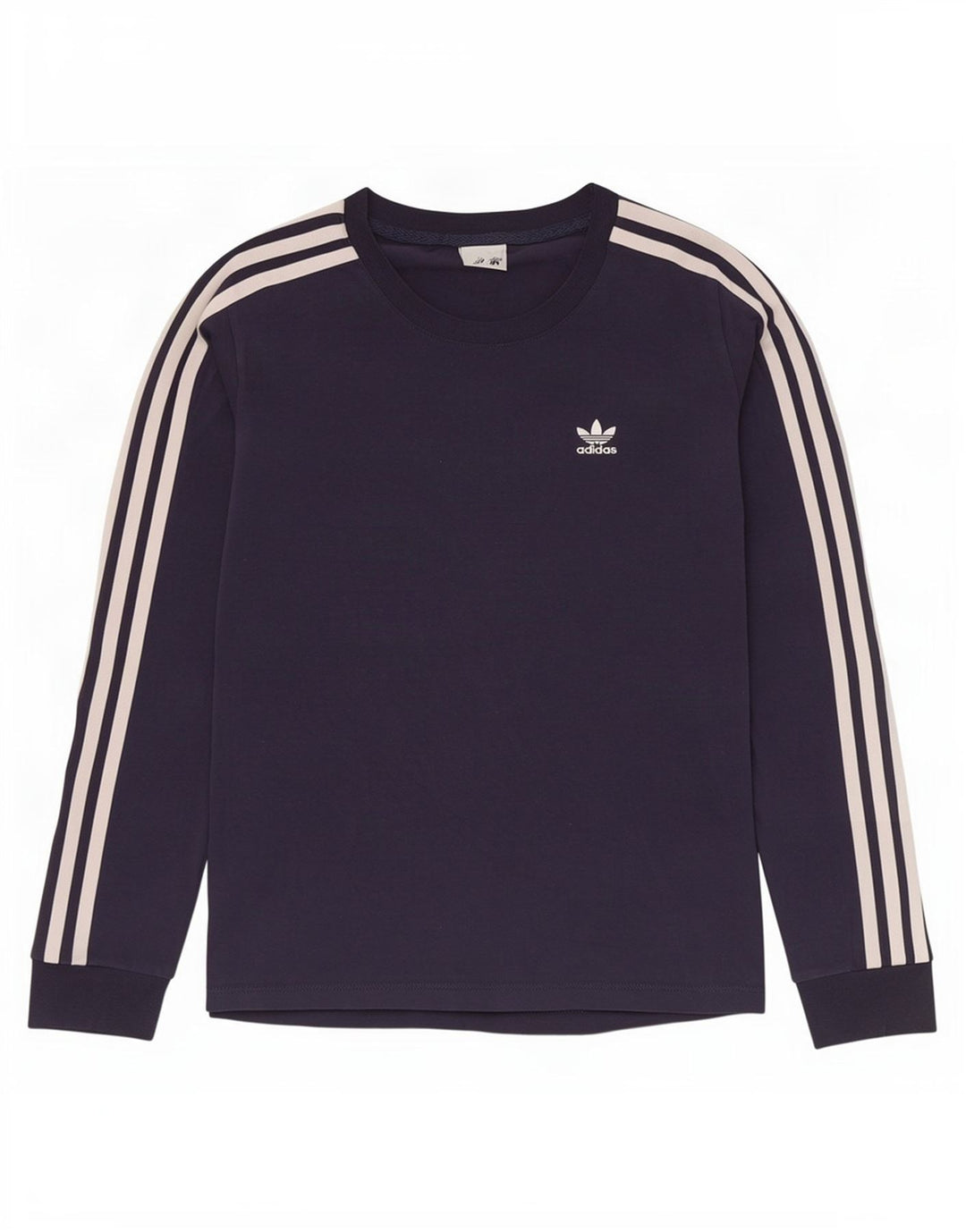 Adidas Haut à manches longues pour femme UK 10 Petit Bleu marine Coton