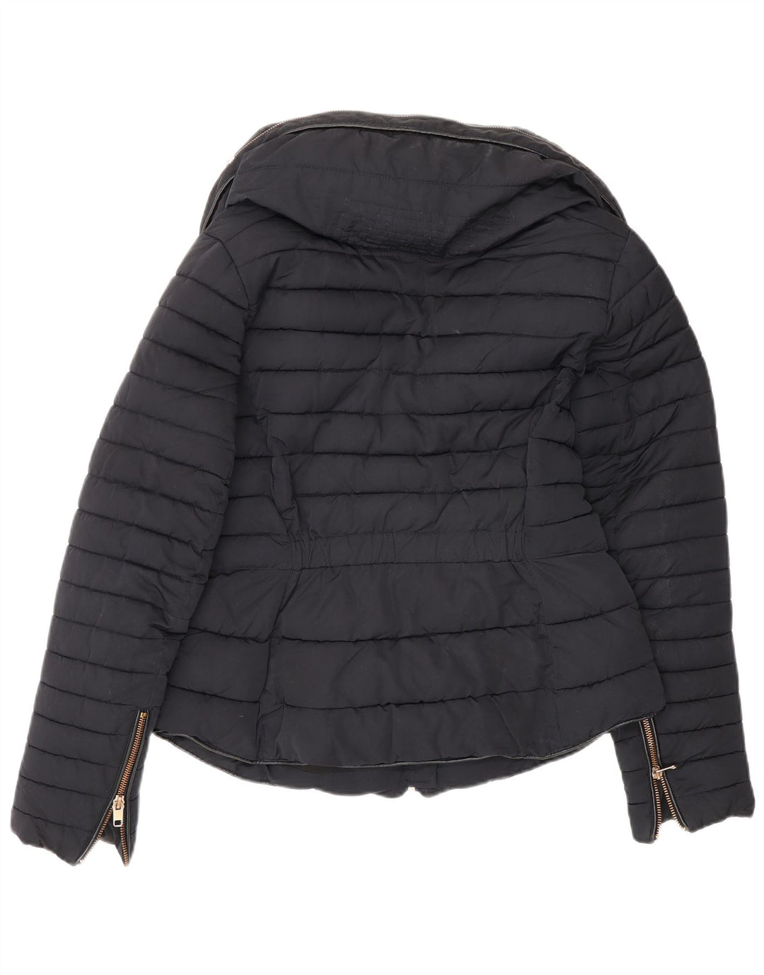 Zara Veste rembourrée pour femme UK 12 Polyester bleu marine moyen
