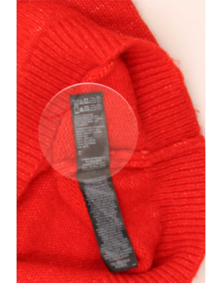 Marks & Spencer Pull à col rond pour femme UK 14 Rouge moyen à pois