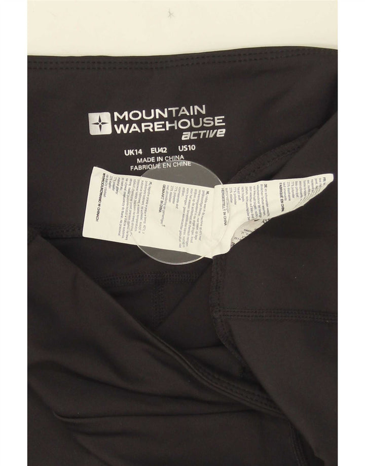 Mountain Warehouse Leggings Capri pour Femme UK 44 Medium Noir Colorblock