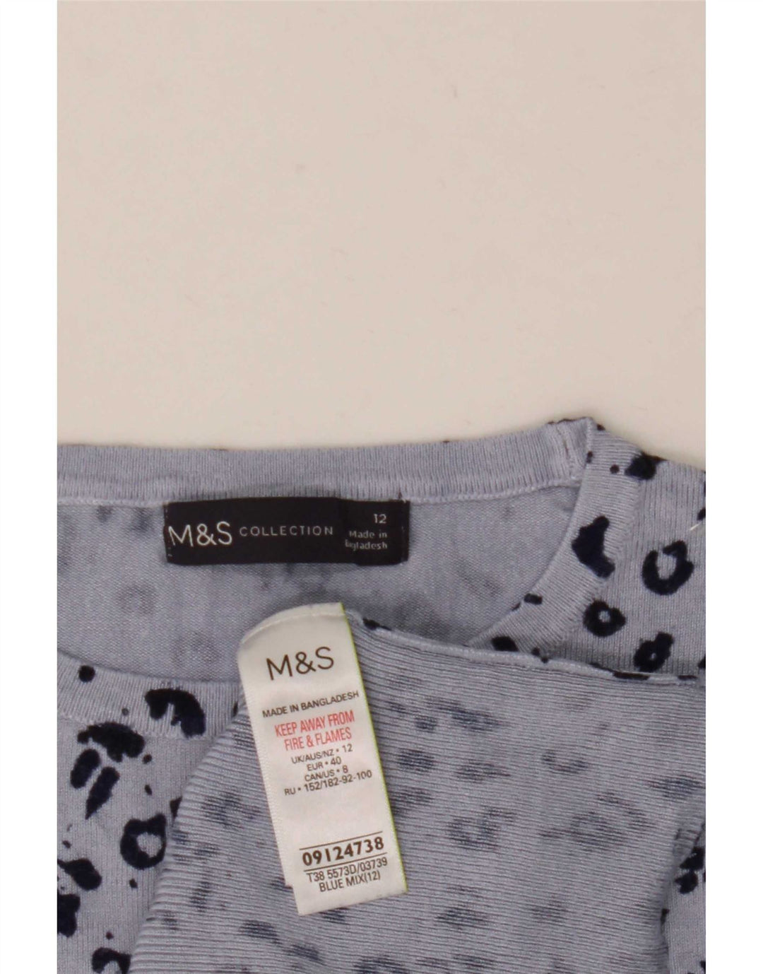 Marks & Spencer Pull ras du cou pour femme UK 12 Bleu moyen