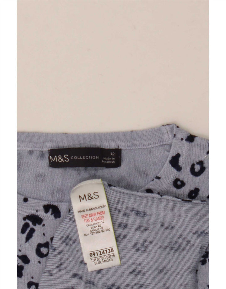 Marks & Spencer Pull ras du cou pour femme UK 12 Bleu moyen