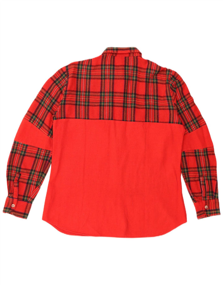 Bailo Chemise en flanelle pour homme Taille 16 41 Grande laine à carreaux rouge rétro
