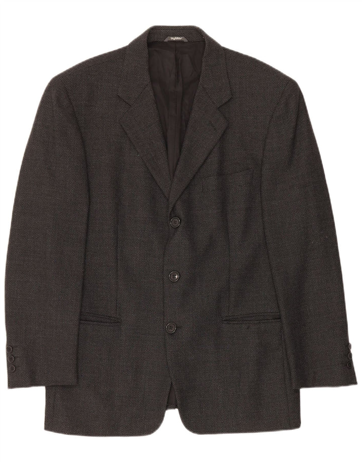 Byblos Veste Blazer 3 Boutons Homme EU 48 Laine Gris Moyen