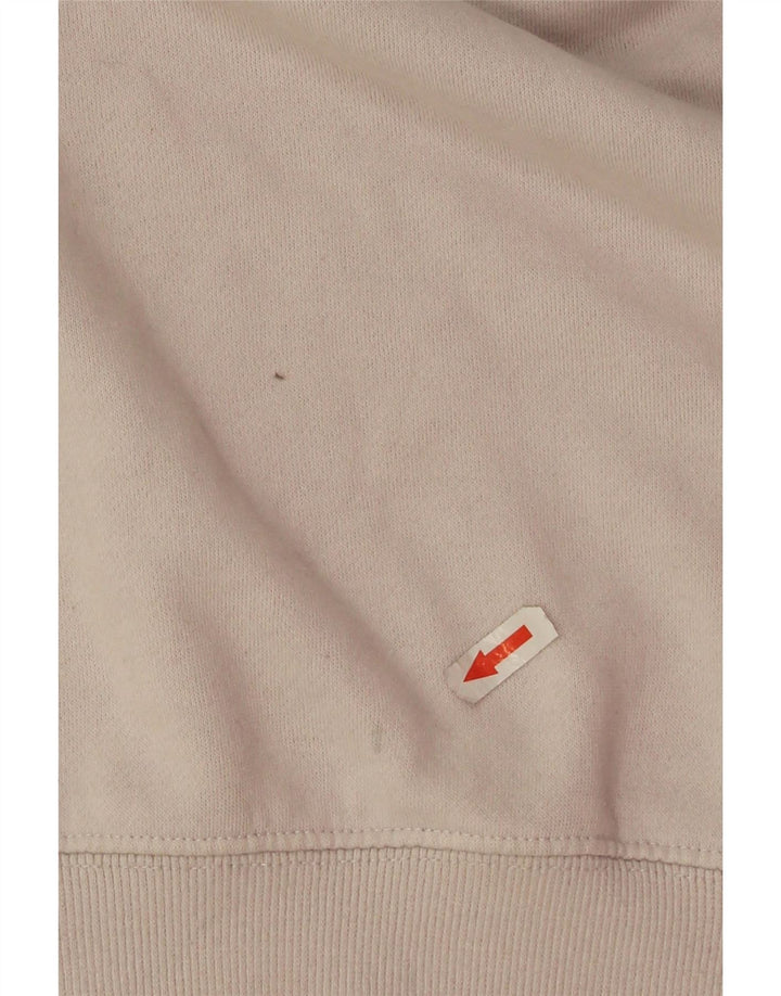 Fila Sweat-shirt court surdimensionné pour femme UK 16 Large Blanc cassé