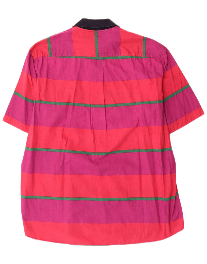 ICEBERG Chemise pull à manches courtes pour homme en coton rayé violet