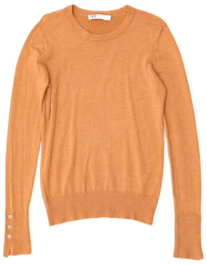 Zara Pull col bateau pour femme UK 12 Beige moyen