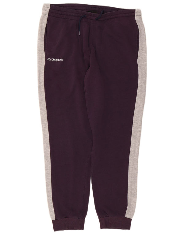 Kappa Pantalon de survêtement pour femme Joggers UK 20 2XL Violet Colourblock Coton