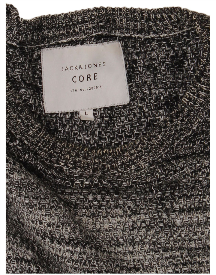 Jack & Jones Pull à col rond pour homme, grand gris