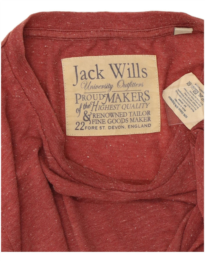 Jack Wills T-Shirt Homme Rouge Moyen Moucheté Coton