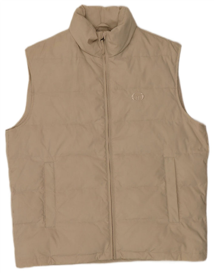 Sergio Tacchini Gilet rembourré pour homme UK 42 XL Beige Polyester