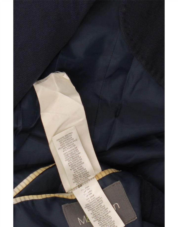 MARKS & SPENCER Veste Blazer 2 Boutons Homme UK 40 Large Bleu Marine Viscose