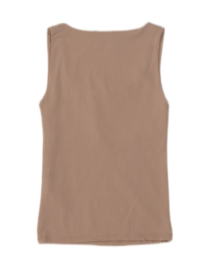 Zara Femme Débardeur UK 12 Beige Moyen Polyamide