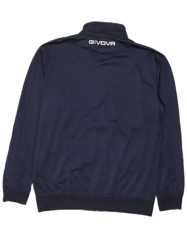 Givova Veste de survêtement graphique pour homme 4XL Bleu marine Colourblock