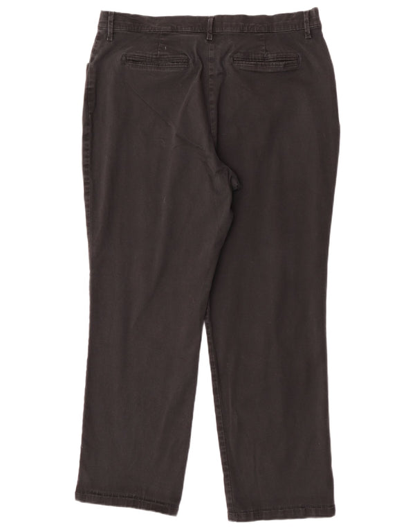Lee Pantalon droit décontracté pour femme US 16 2XL W34 L28 Noir Coton