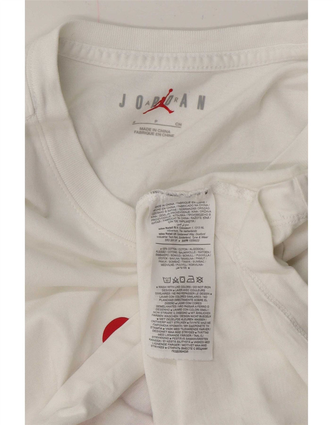 Jordan T-shirt graphique pour homme Petit coton blanc