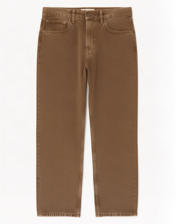 Zara Jean droit femme EU 40 Medium W30 L26 coton marron