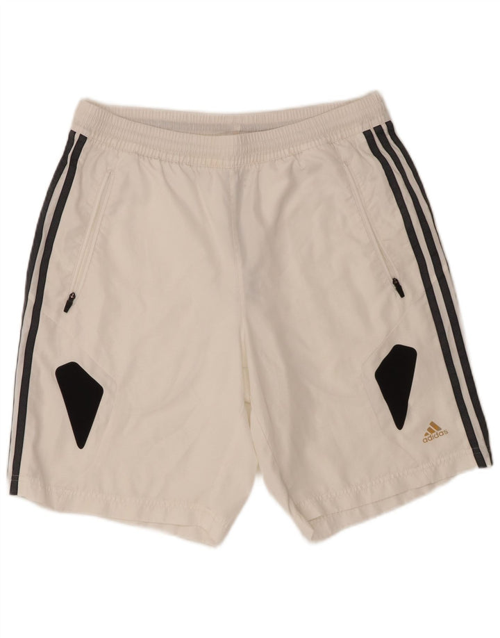 Adidas Short de Sport Climacool Homme Blanc Moyen Polyester Colorblock