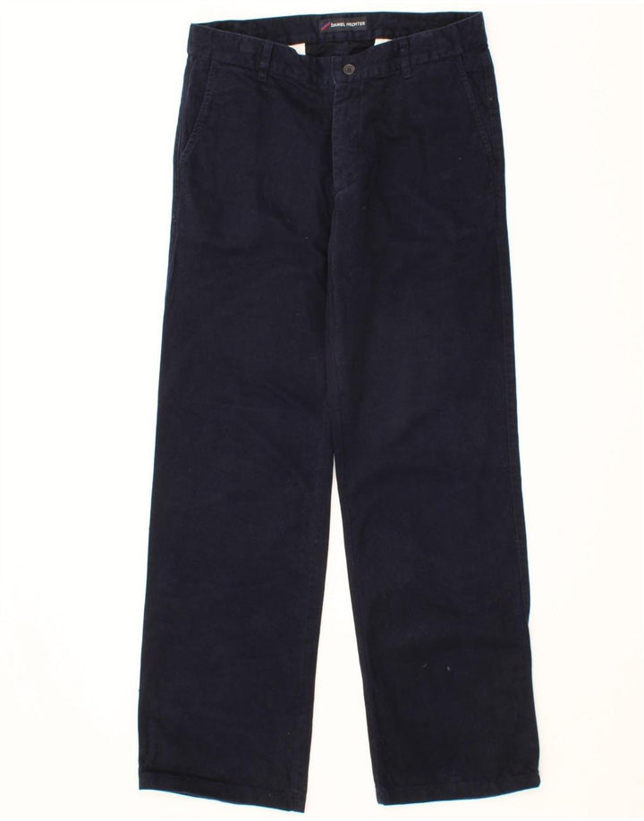 DANIEL HECHTER Womens Chino Trousers EU 40 Medium W32 L31 Navy Blue Cotton Vintage Daniel Hechter and Second-Hand Daniel Hechter from Messina Hembry 