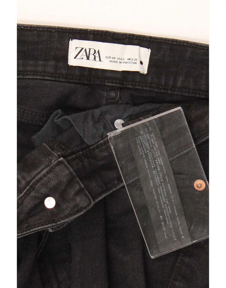 Zara Jean évasé femme EU 40 Medium W30 L33 coton noir