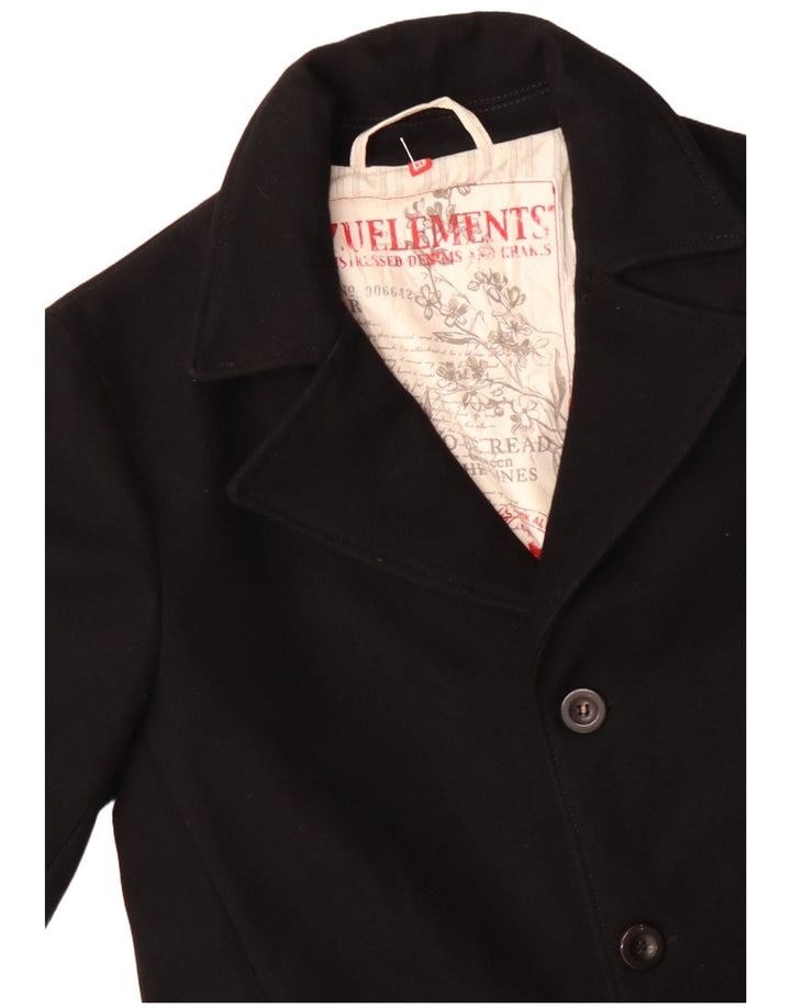 Zu Elements Manteau Femme UK 18 XL Laine Noire