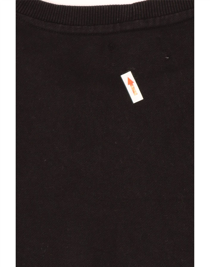 Zara Mens Sweatshirt Jumper Large Noir Coton