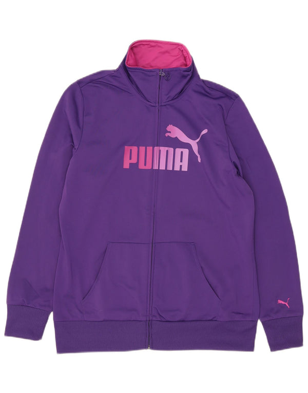 Puma Veste de survêtement graphique pour femme UK 16 Large Violet