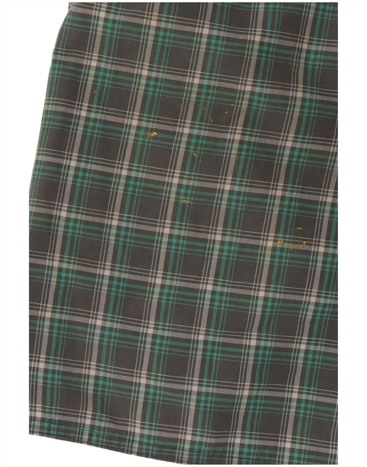 Adidas Short de bain pour homme en polyester à carreaux vert moyen