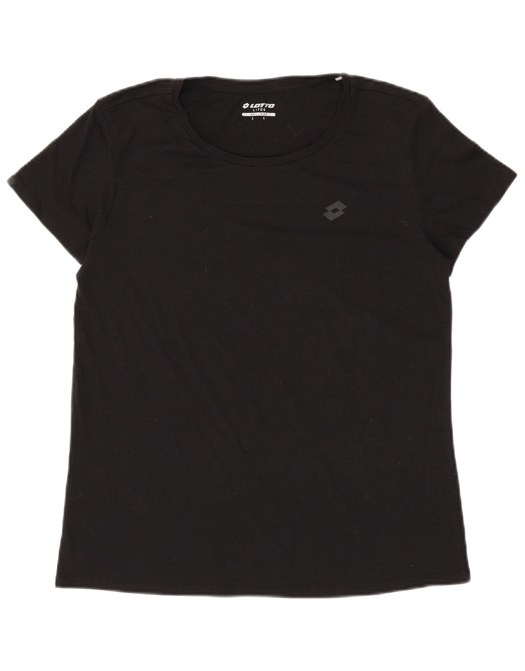 LOTTO T-Shirt Femme UK 16 Large Noir