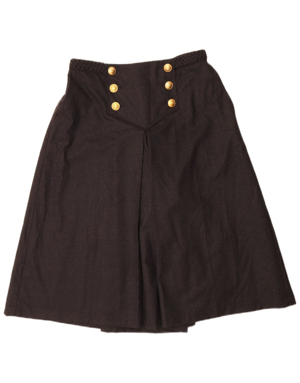 Rena Lange Short décontracté Cullotes pour femme UK 16 Large W30 Laine vierge noire