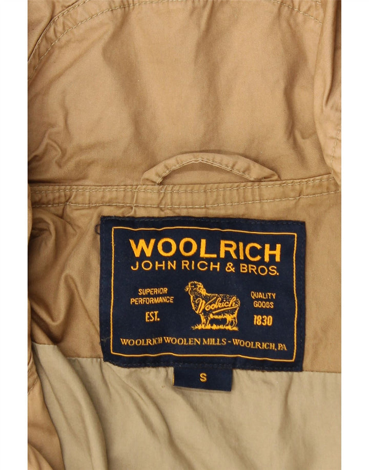 Woolrich Parka à capuche pour femme UK 10 Small Marron Coton