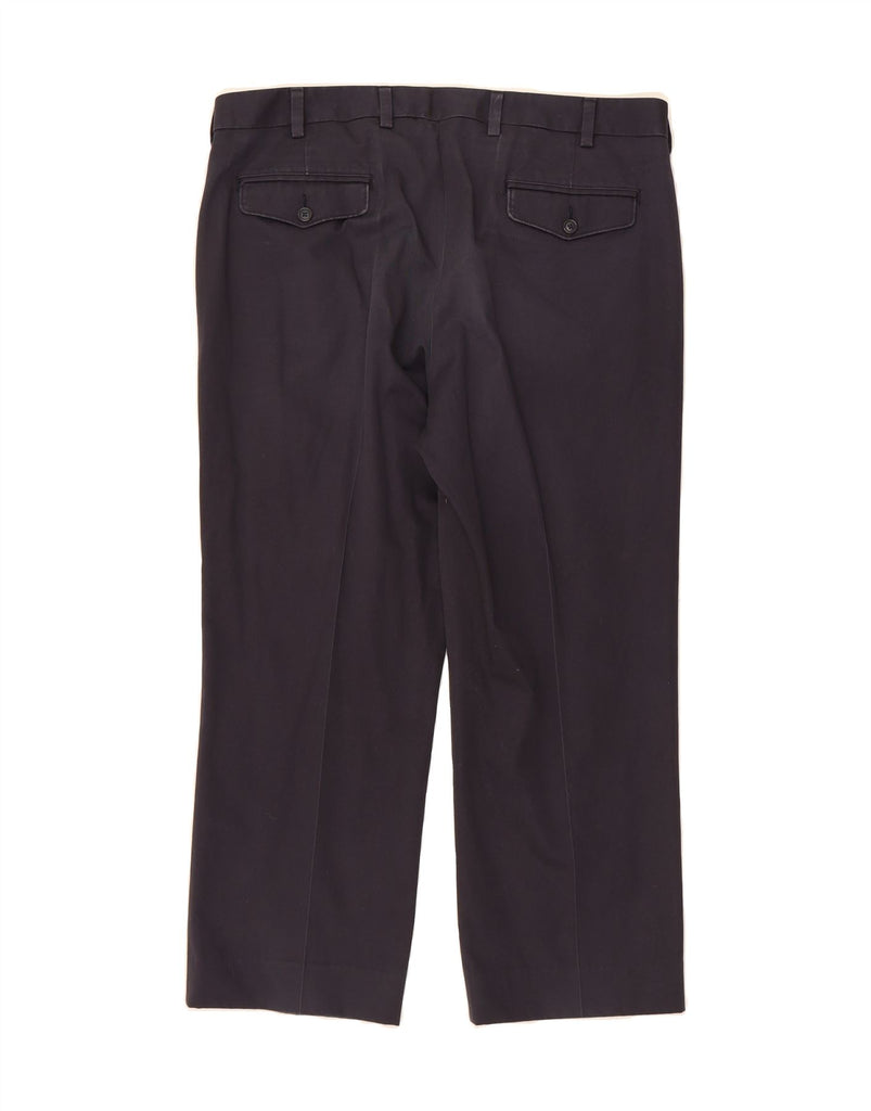 L.L.BEAN Mens Standard Fit Chino Trousers W37 L26 Navy Blue Cotton Vintage L.L.Bean and Second-Hand L.L.Bean from Messina Hembry 