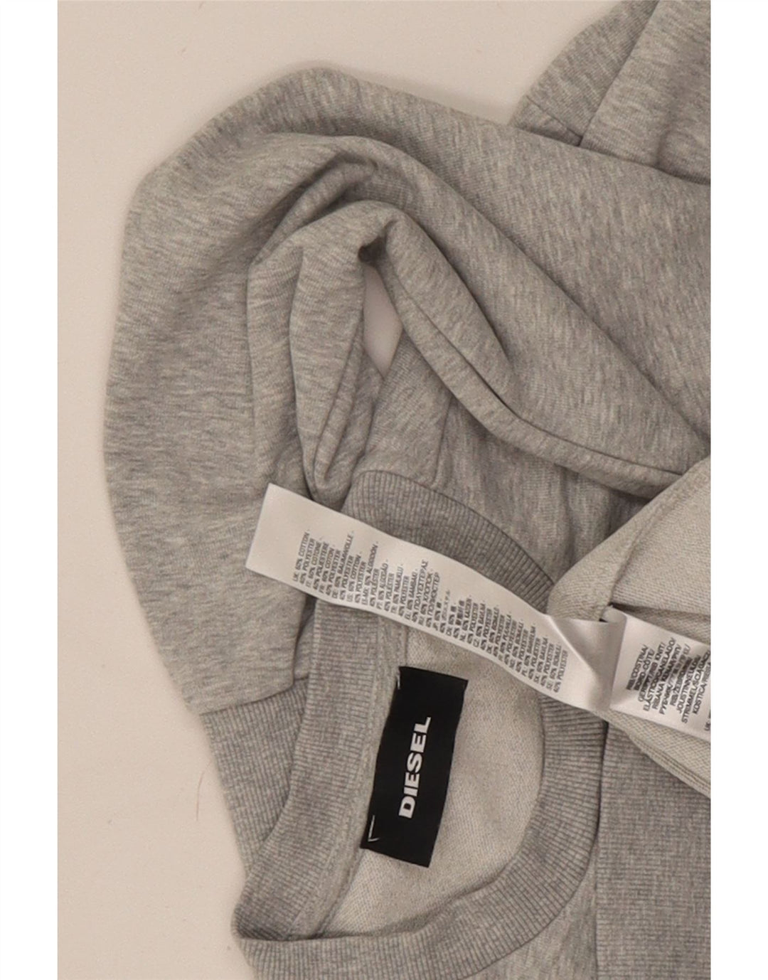 Diesel Sweat-shirt graphique pour hommes, grand coton moucheté gris