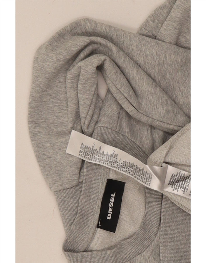 Diesel Sweat-shirt graphique pour hommes, grand coton moucheté gris