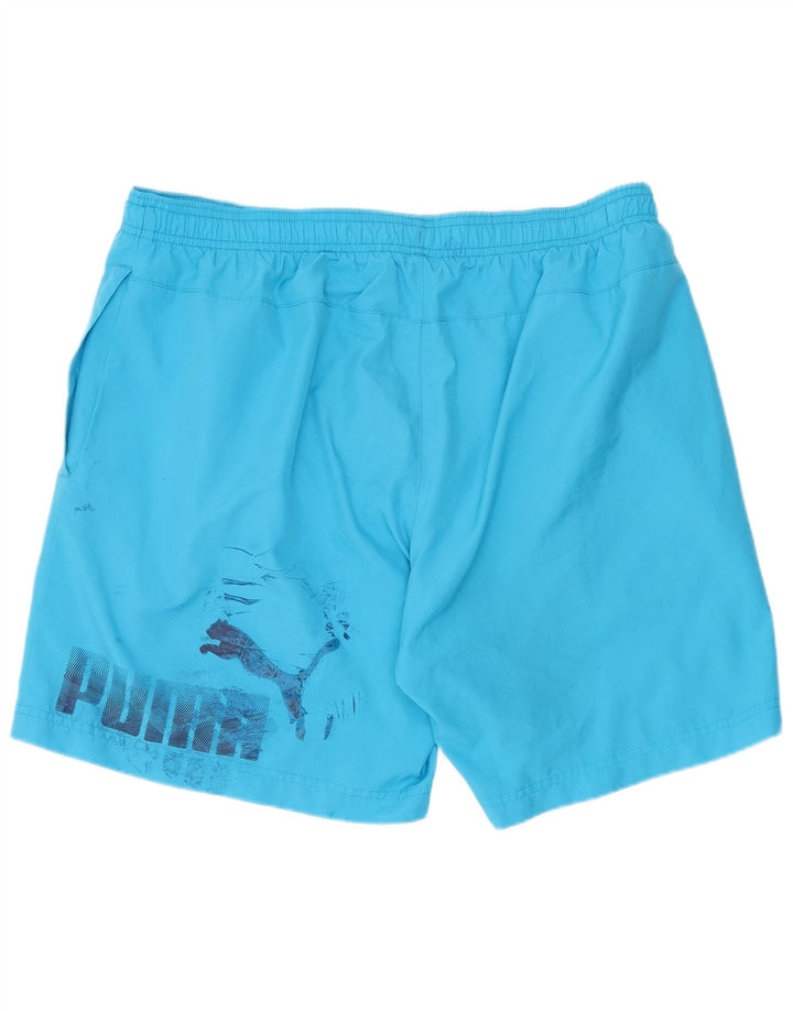 Puma Short de Bain Graphique Homme Large Bleu Polyester