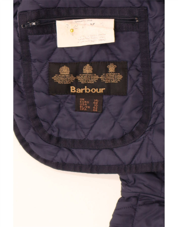 Barbour Veste matelassée pour femme UK 14 Large Bleu Marine Polyamide