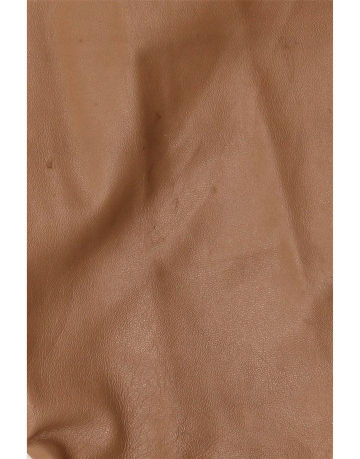 Conbipel Pantalon Bootcut En Cuir Femme IT 46 Large W34 L32 Beige