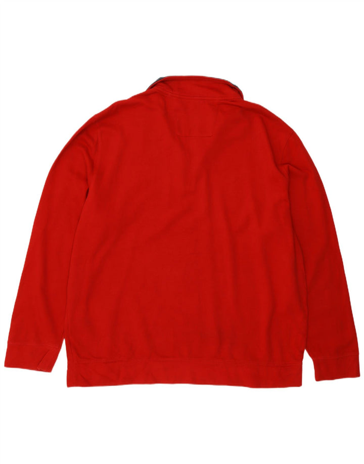 Nautica Sweat-shirt à col zippé pour homme 2XL Rouge
