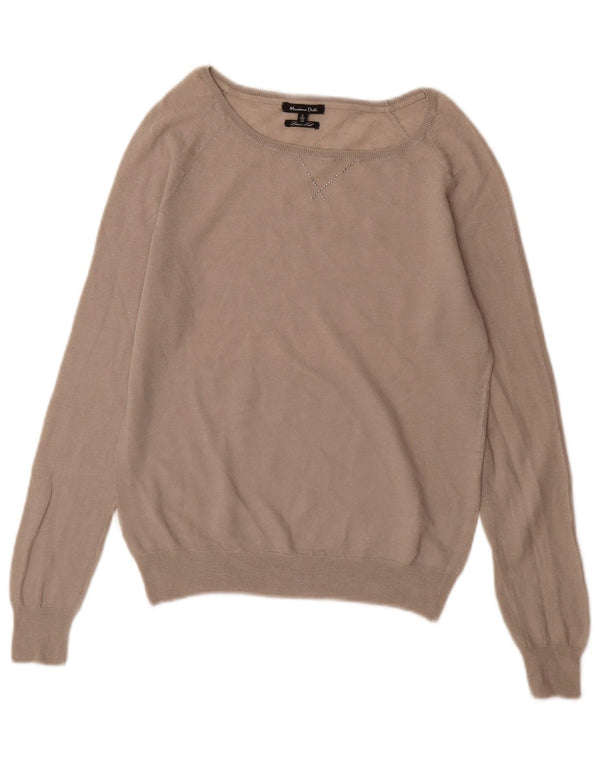 Massimo Dutti Pull col bateau pour femme UK 10 Petite laine beige