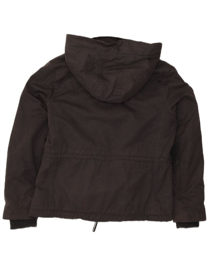 SUPERDRY Veste coupe-vent à capuche Windparka pour femme UK 16 Large Noir
