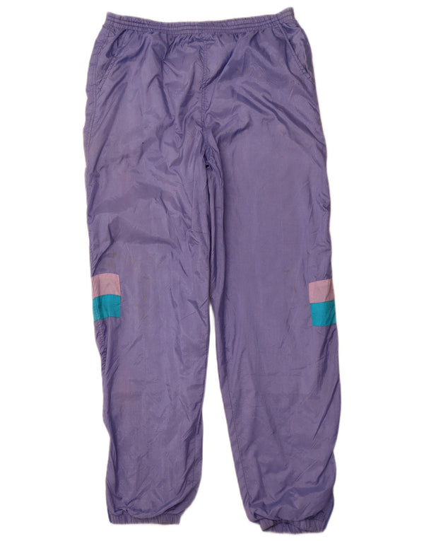 VINTAGE Pantalon de survêtement femme Joggers XL Nylon violet