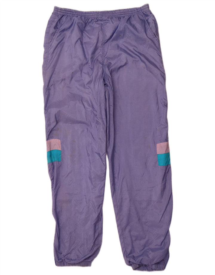 VINTAGE Pantalon de survêtement femme Joggers XL Nylon violet